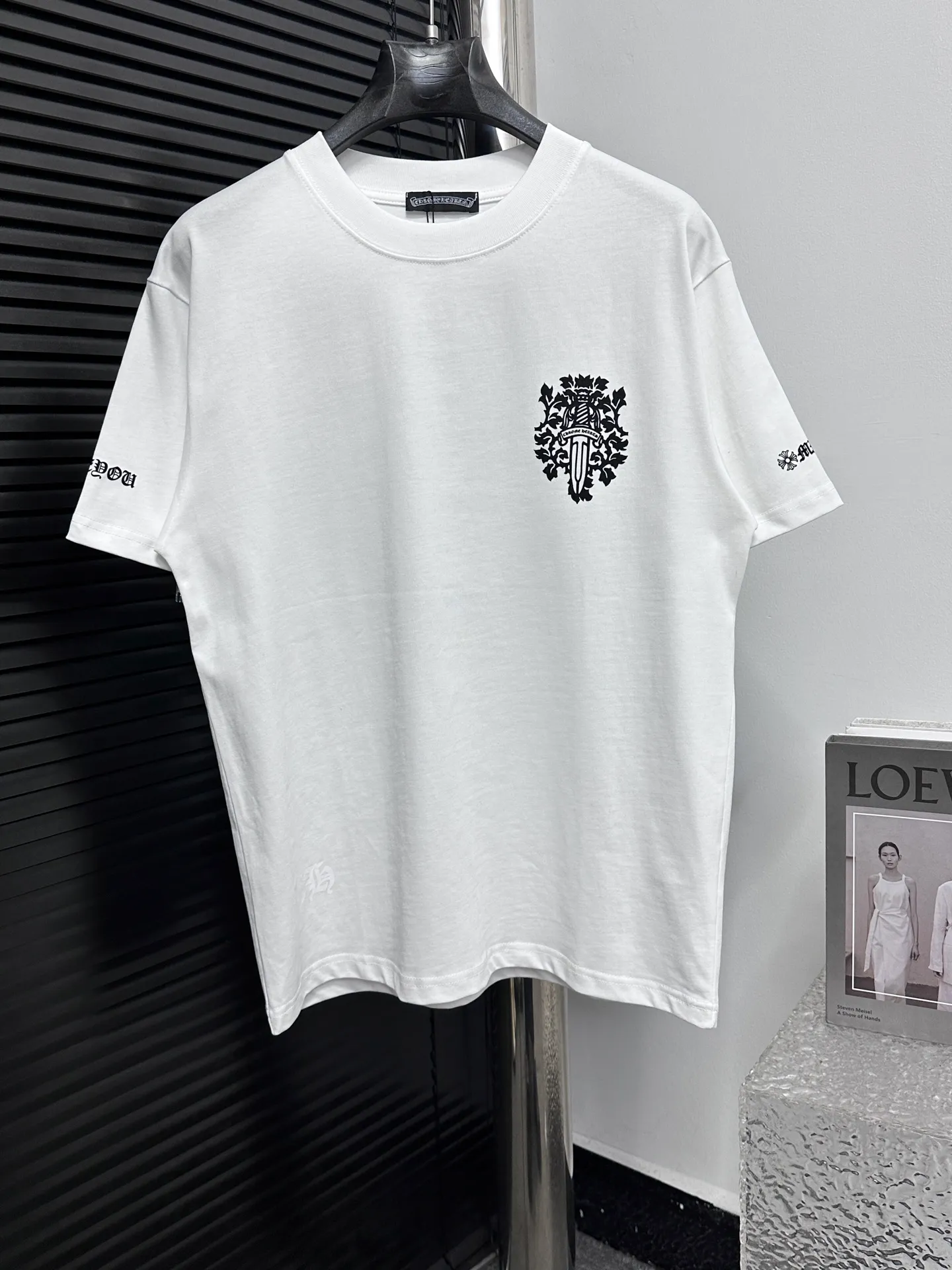 🅿️170 [Chrome heart*] Chrome heart 25ss early spring new short-sleeved T-shirt ·280g 100% cotton double yarn jersey fabric ·Special thickened 32 pieces of double-strand 1x1 thread in the same cylinder custom dyeing ·Double-needle stitching and cross-stitching technology ·Original main mark washed tag Color: Black White Size: S-XL